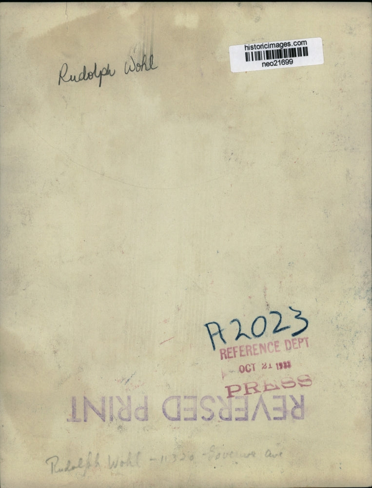 1933 Press Photo Rudolph Wohl - neo21699