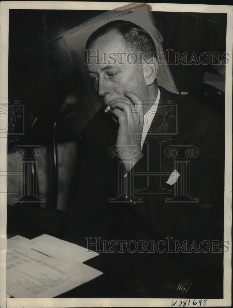 1937 Press Photo Harry M. Anderson General Motors testifies before Senate Comm.