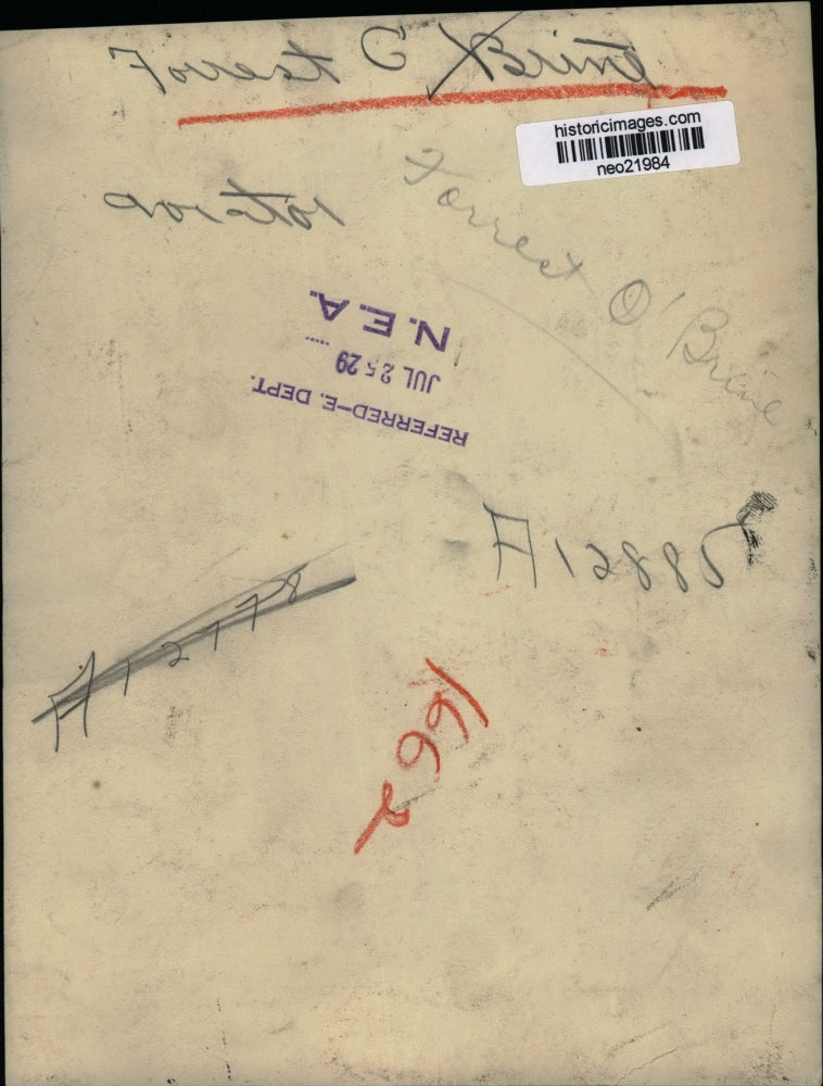 1929 Press Photo Forrest O'Brien - neo21984