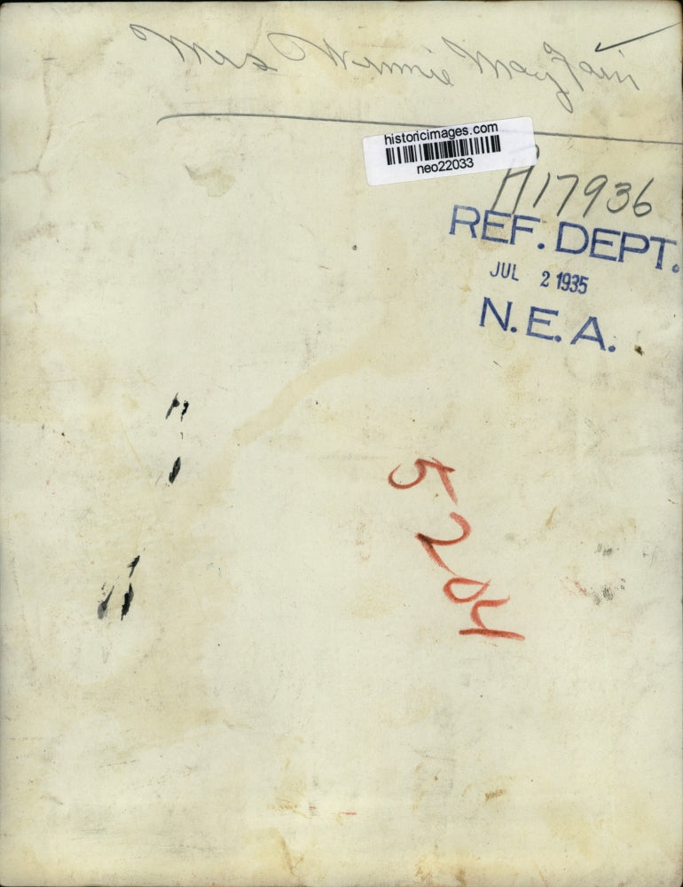 1935 Press Photo Mrs. Winnie Mayfair - neo22033