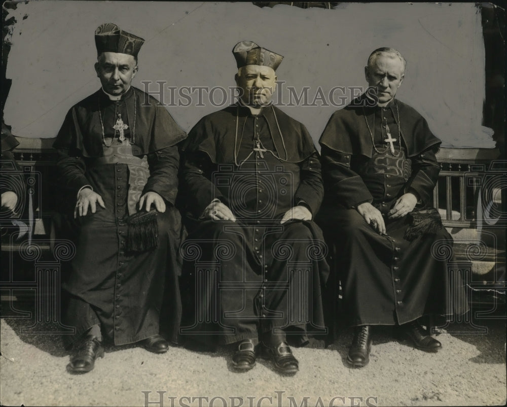1924 Press Photo Hayes, O&#39;Connell, Mudelein American Cardinals Catholic Univ.
