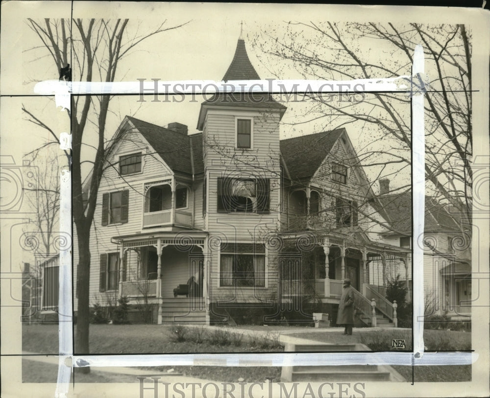 1928 Press Photo Home of Mr. & Mrs. Frank S. Warren where they were murdered
