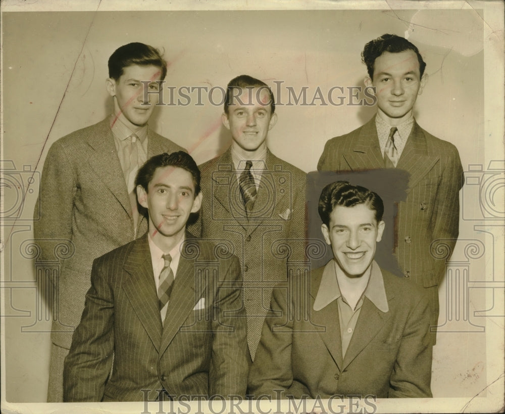 1941 Press Photo Kenneth Lipstrew, John Sekelsky, Pat Budway, Rob Slate