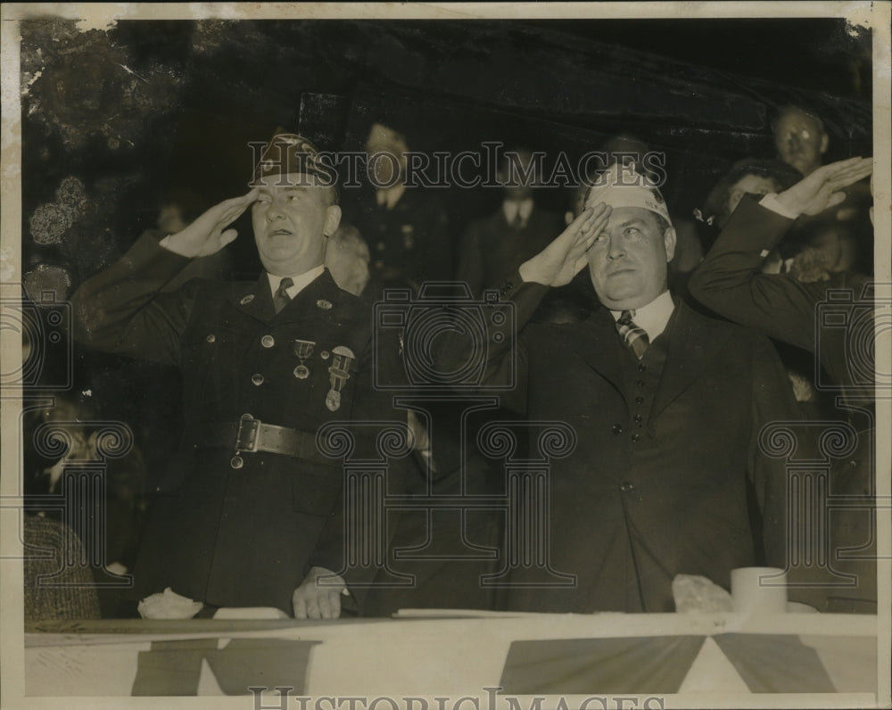 1937 Press Photo Nat. Com. Harry Colmery & Gov Harold Hoffman - neo22559