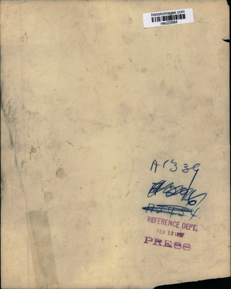 1937 Press Photo Firemen Rescuing Someone with Raised Ladder - neo22684