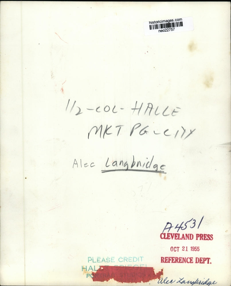 1955 Press Photo Alec Longbridge of Cleveland Ohio - neo22757