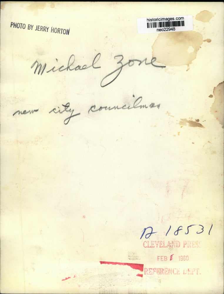 1960 Press Photo Michael Zone New City Councilman - neo22948