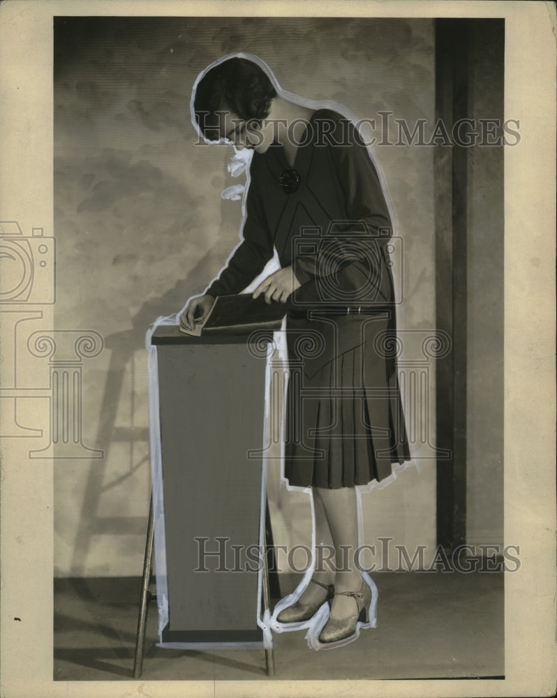 1928 Press Photo Best & Co. New York Box Pleated skirt - neo22957