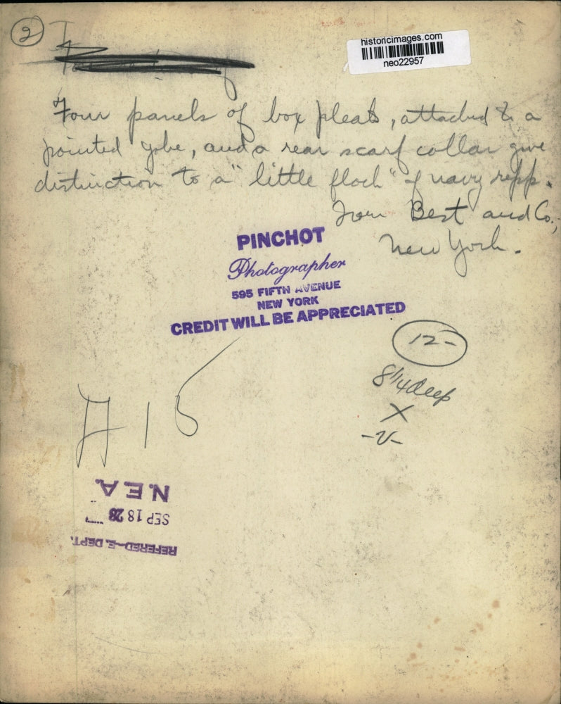 1928 Press Photo Best & Co. New York Box Pleated skirt - neo22957