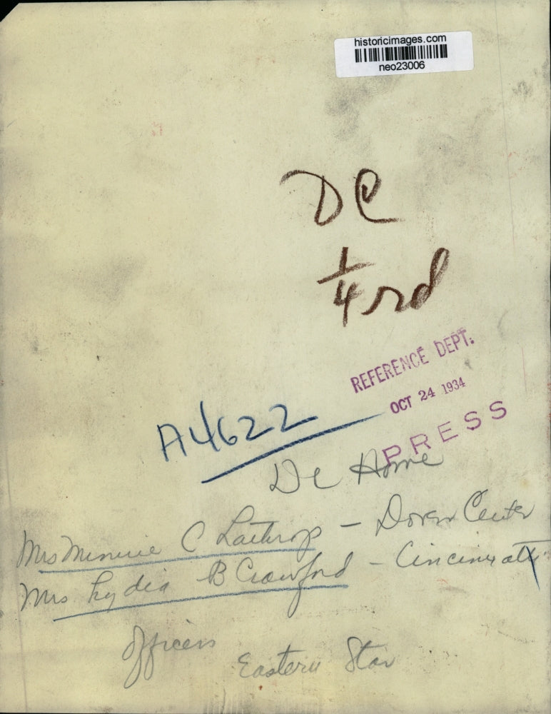 1934 Press Photo Mrs. Minnie C. Laitirop & Mrs. Lydia B. Crawford - neo23006