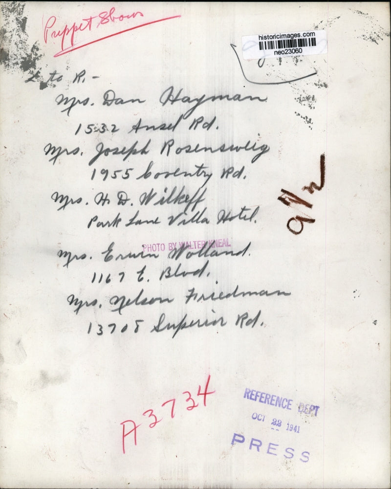 1941 Press Photo Mrs. Dan Hayman, Mrs. Joseph Rosesweig, Mrs. H. Wilkoff