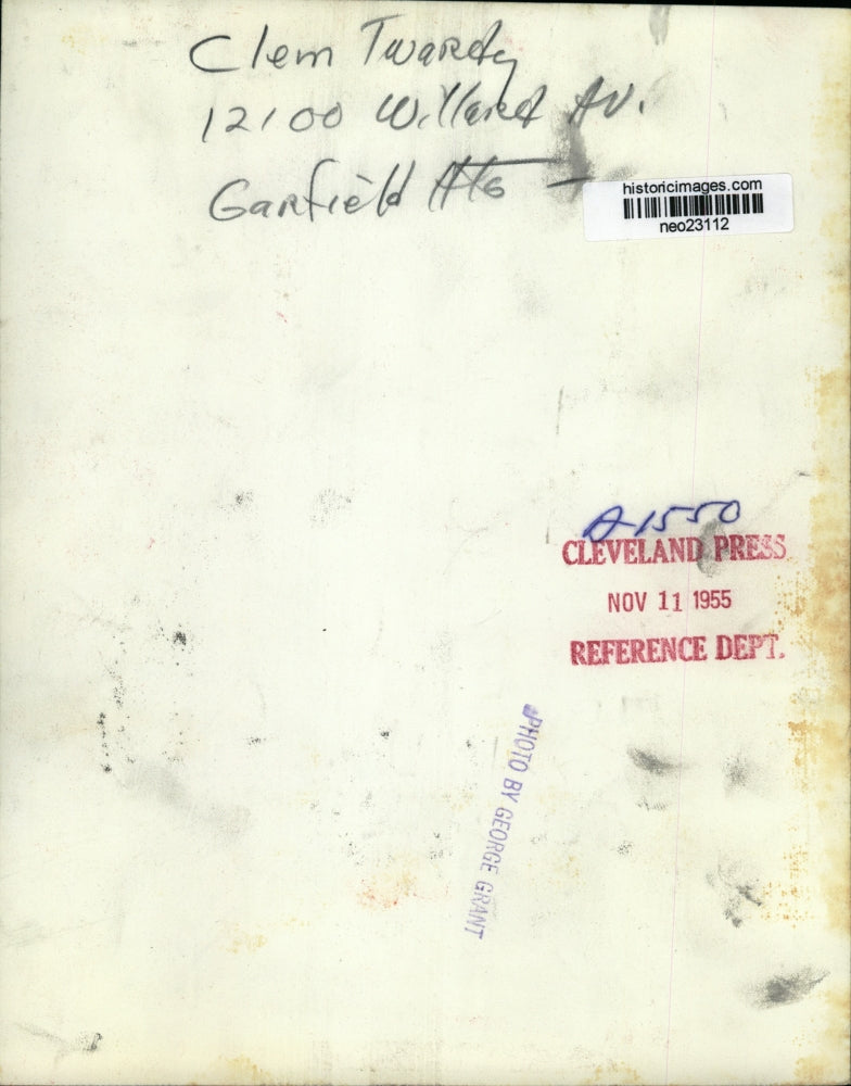 1955 Press Photo Clem Twerdy Garfield hts - neo23112