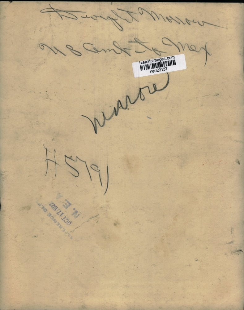 1927 Press Photo Dwight Morrow, U.S. Amberto Mexico - neo23137