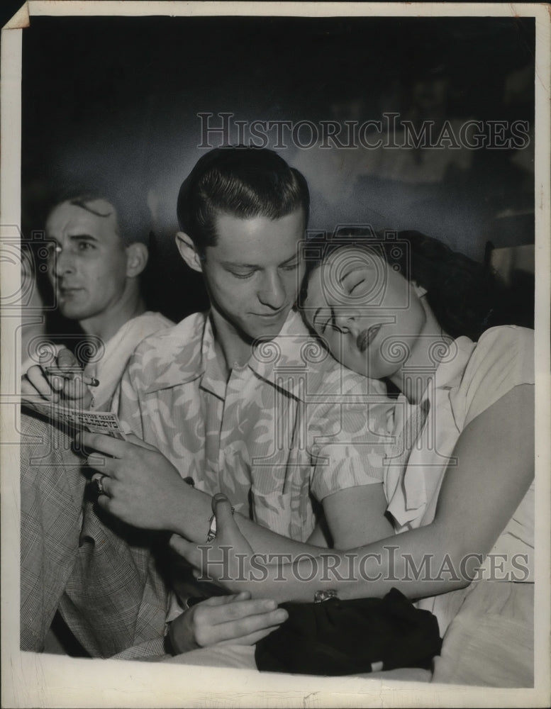 1950 Press Photo Leroy Heiger& Frances Velisek of Cleveland Ohio - neo23250