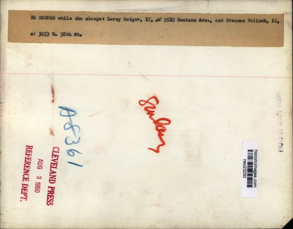 1950 Press Photo Leroy Heiger& Frances Velisek of Cleveland Ohio - neo23250