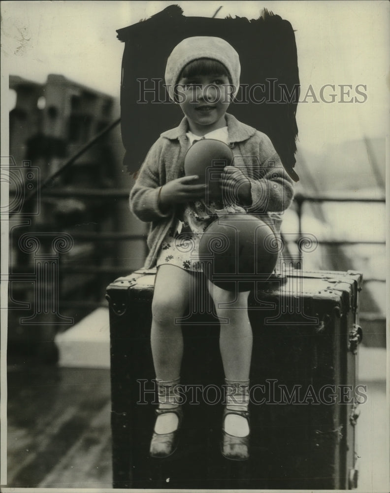 1929 Press Photo Joan Little age 3 from Columbia speaks 3 languages - neo23254