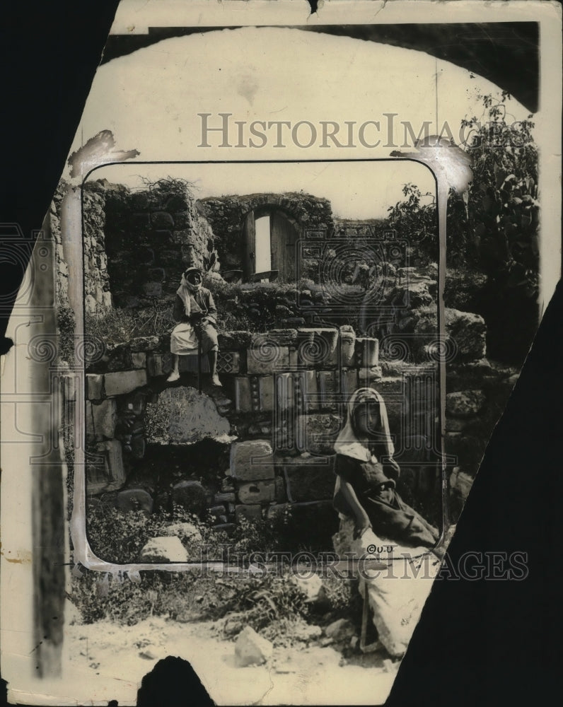 1924 Press Photo Bethany Jerusalem Ruins - neo23435