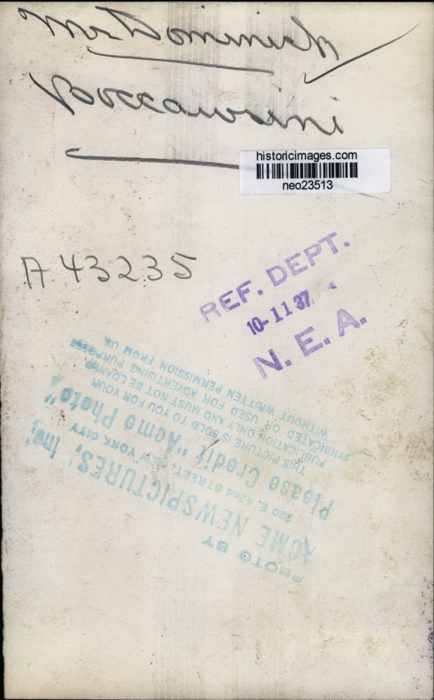 1937 Press Photo Mr. Dominick Boccawsini - neo23513