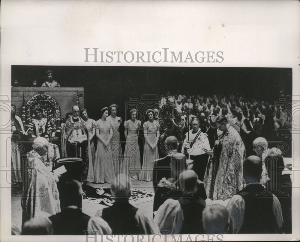 1953 Press Photo Coronation ceremony of King George VI of England - neo23738