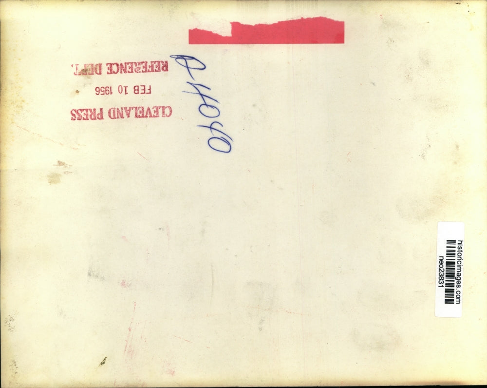 1956 Press Photo French Premier Guy Mollet arrival in Algeria demonstration