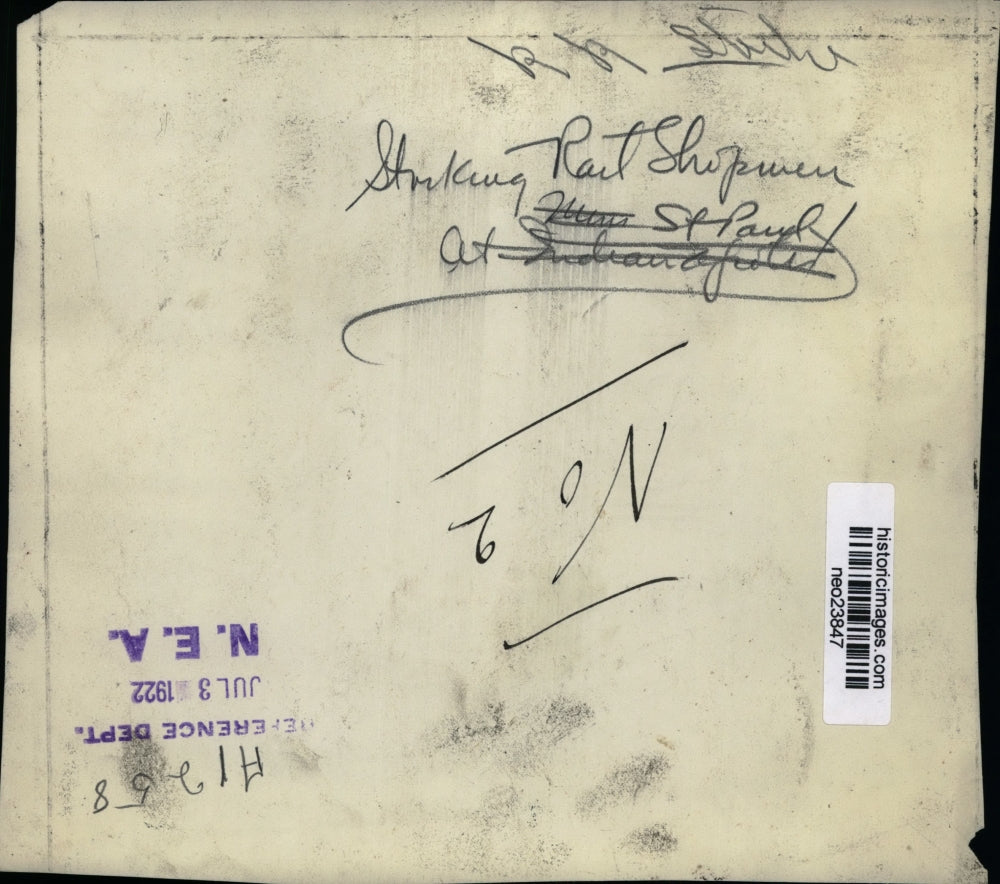 1922 Press Photo Striking Rail Shipmen in St. Paul - neo23847