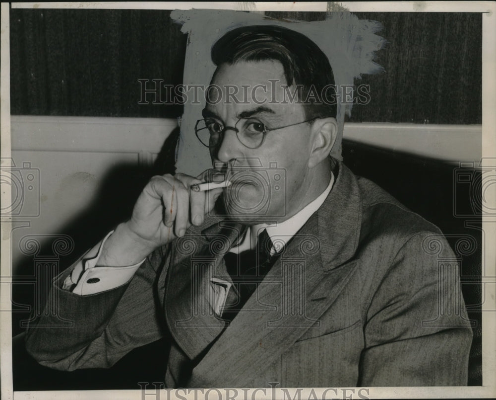1938 Press Photo Arthur D Cronin of Boston Who Seeks to Recover Commission