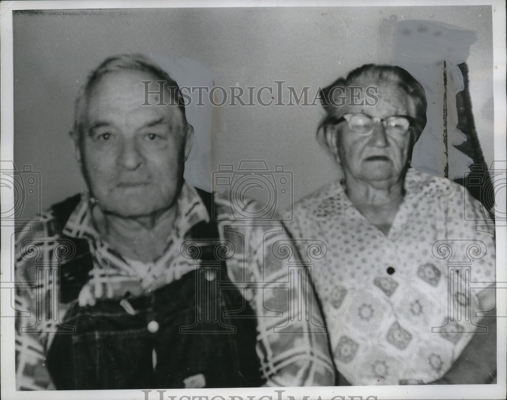 1957 Press Photo Mr &Mrs Gabor Szikras for 61st anniversary in Cleveland Ohio