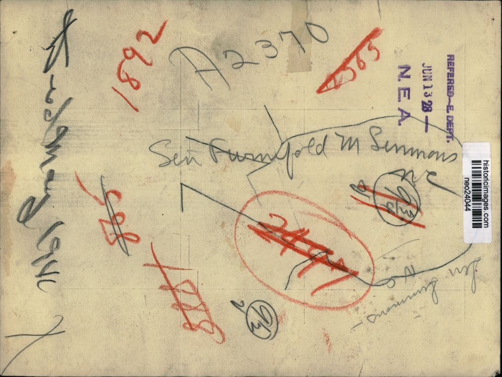 1928 Press Photo Senator Furnford M Summers of North Carolina - neo24044