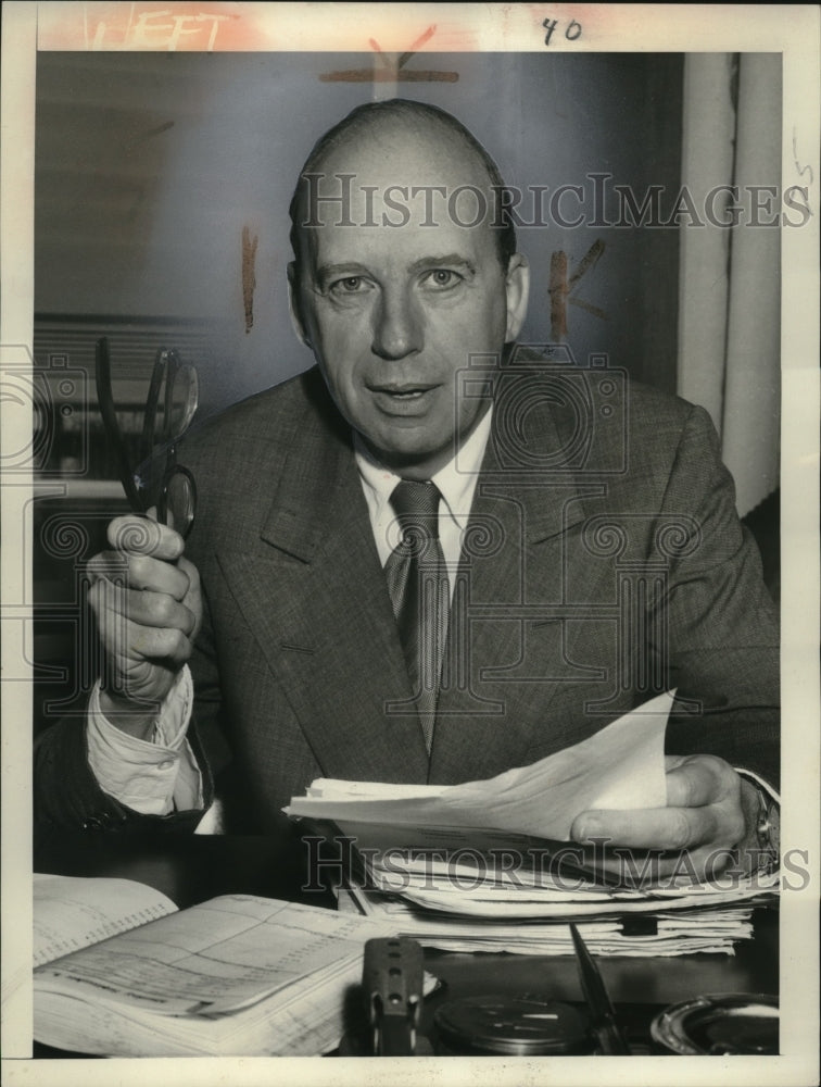 1957 Press Photo Attorney General Herbert Brownell Jr - neo24094