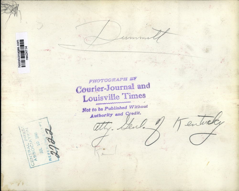 1946 Press Photo Eldon Dummit Attorney General of Kentucky - neo24114