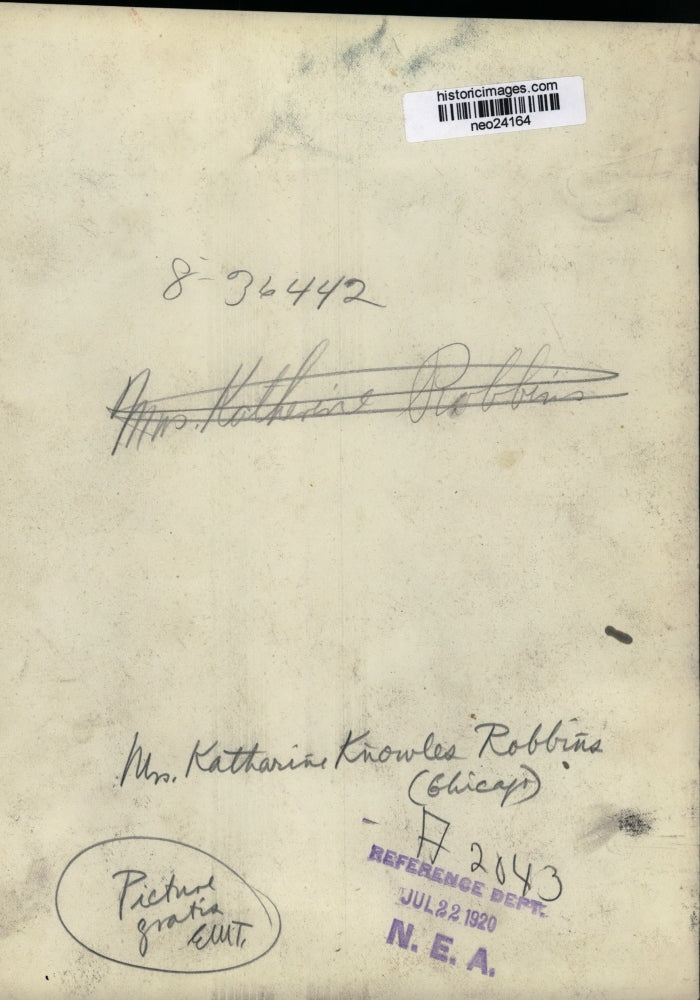 1920 Press Photo Katharine Knowles Robbins of Chicago - neo24164