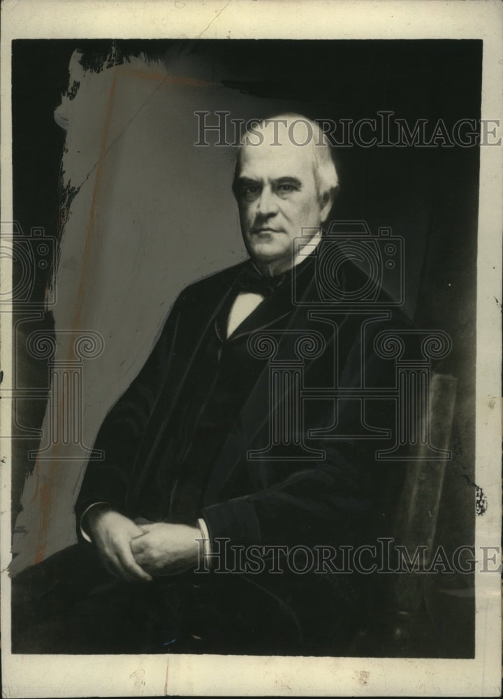 1924 Press Photo Junius S Margan from portrait by Daniel Huntington - neo24552