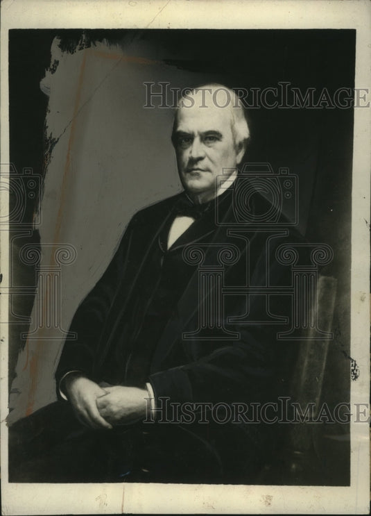 1924 Press Photo Junius S Margan from portrait by Daniel Huntington - neo24552
