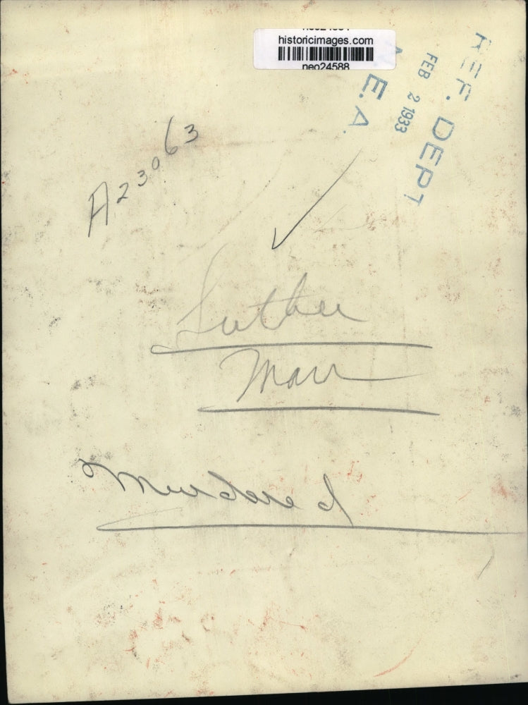 1933 Press Photo Luther Marr murder victim - neo24588