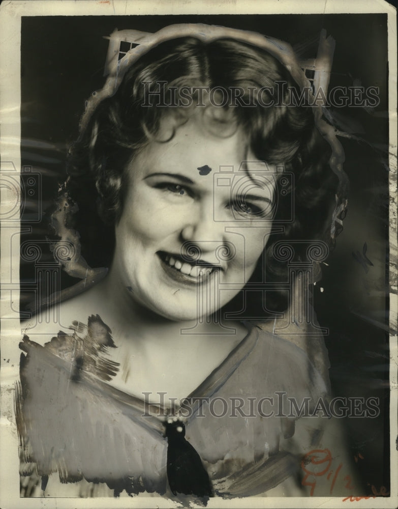 1930 Press Photo Janet Eastment, Chosen America's Sweetheart in Miami