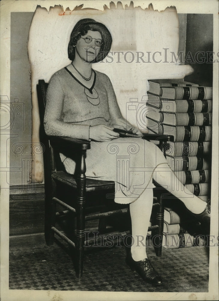 1931 Press Photo Josephine Myers, Suing Eastern Star Members for Libel