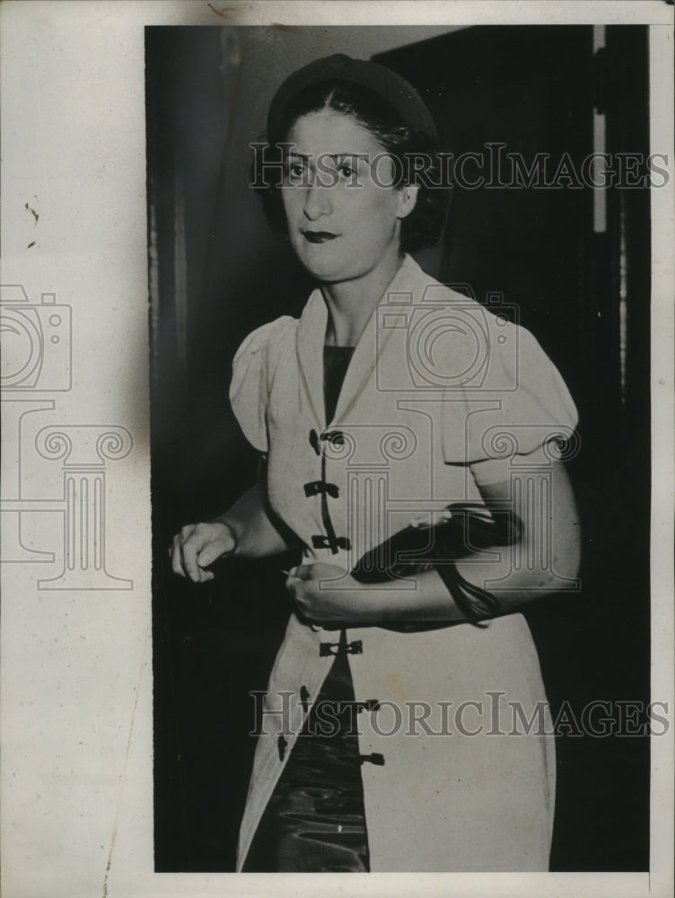 1937 Press Photo Vera Lordin in Irma Louise Prader Murder Case - neo24834