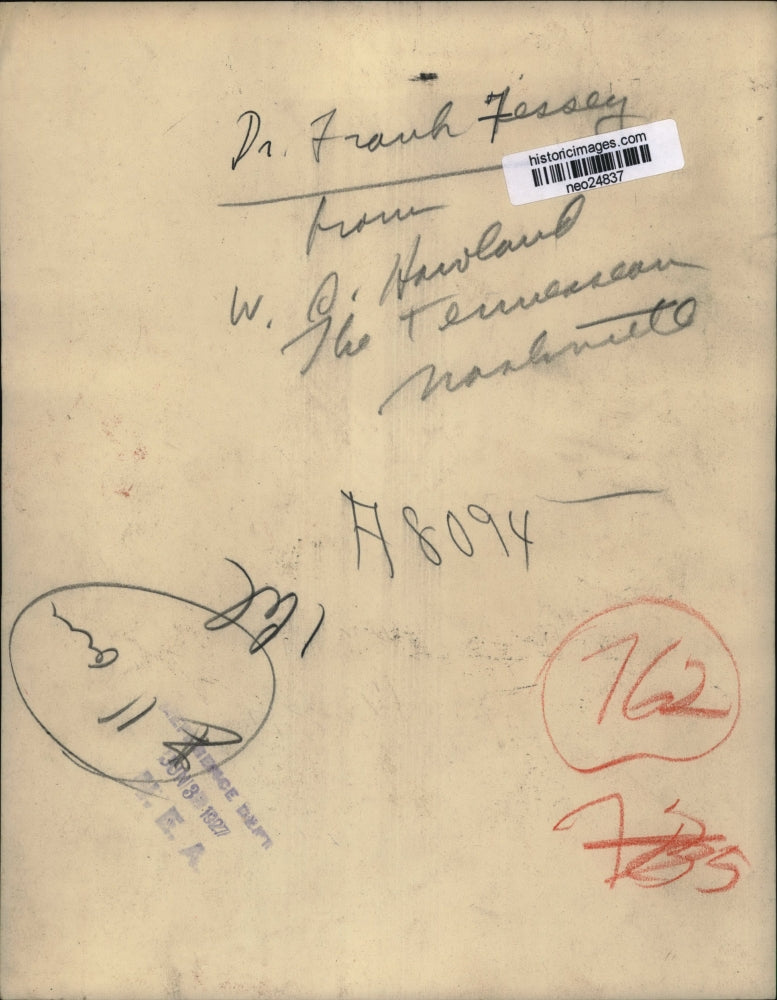 1927 Press Photo Dr Frank Fessey - neo24837