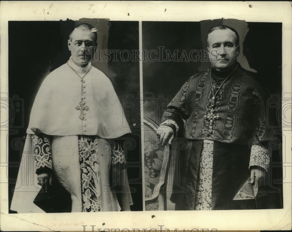 1936 Press Photo Cardinal Rossi & Lavitra, Archbishop of Palermo - neo24967