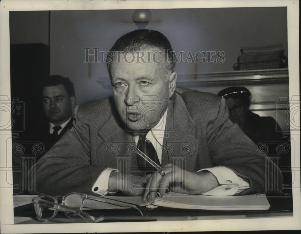 1955 Press Photo Postmaster General Arthur Summerfield Senate Post Committee