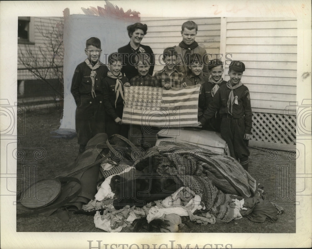 1943 Press Photo Cleveland Boy ScoutsJerold Swinderman, James Brandes