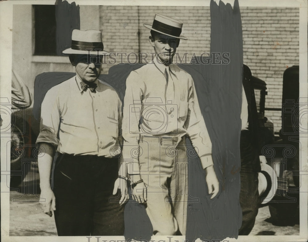 1933 Press Photo Arthur M Cooper, son Art Jt & St Louis Deputy Sheriff H Odum