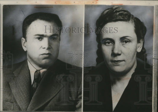 1954 Press Photo Maria Kovrigina Health Minister, AF Tretyakov of USSR