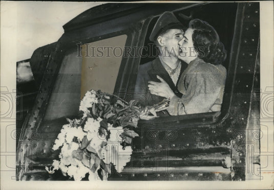 1949 Press Photo Engineer on 1st train to enter Berlin with British troops