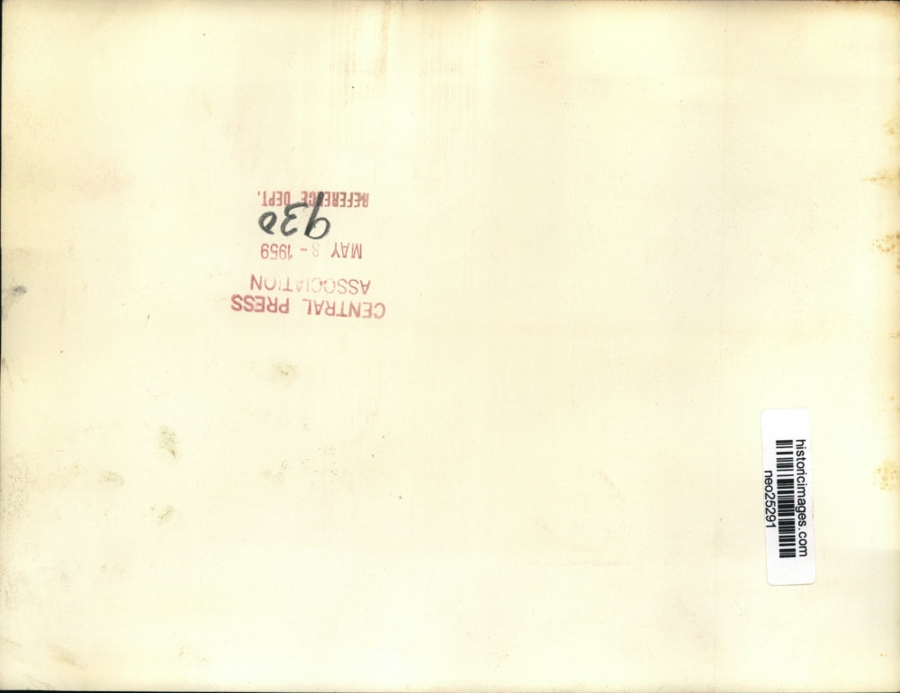 1959 Press Photo President & Mrs Eisenhower & ex British Premier Churchill