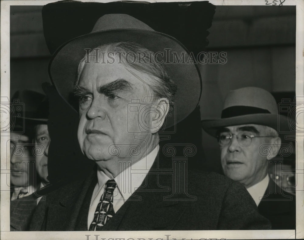 1948 Press Photo John L. Lewis & Attorneys Leaving UMW Contempt Trial Washington