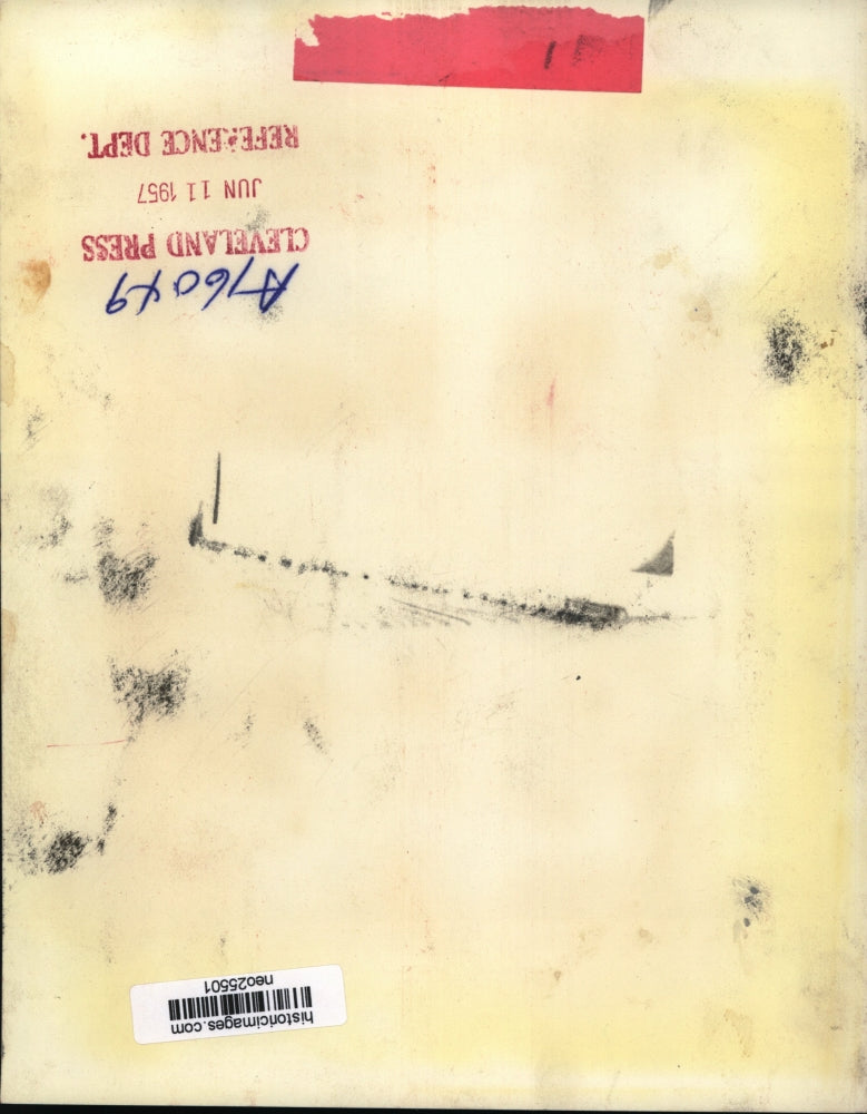 1957 Press Photo President Eisenhower broke ground at American Univ. Intl Srvc