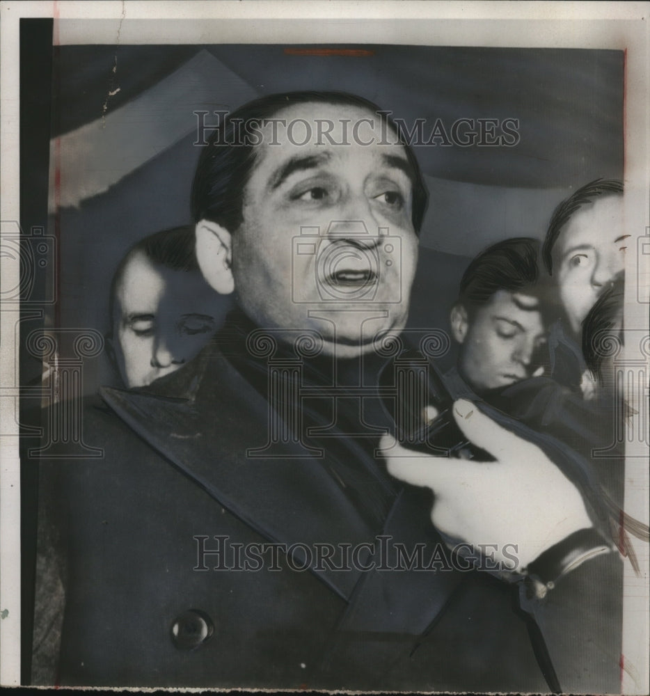 1955 Press Photo Pierre Mendes-France Interview at Elysee Palace, Paris, France