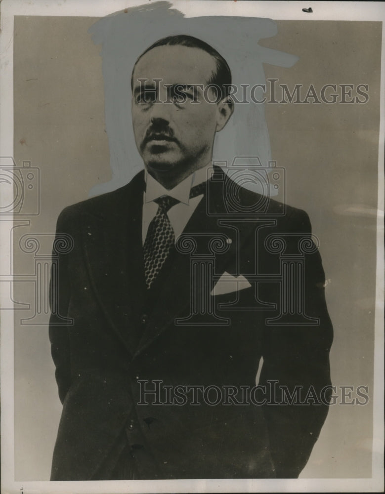 1935 Press Photo Paul Van Zeeland of Belgian National Bank Socialist Leader