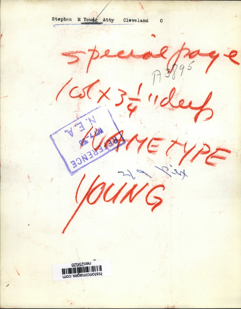1928 Press Photo Stephen M. Young, Attorney Cleveland, Ohio - neo25626